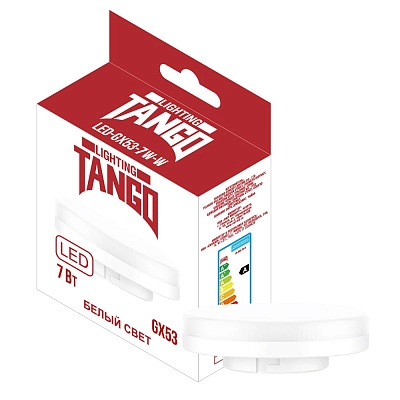 Лампа светодиодная 7W GX53 LED 4000K 220V (TANGO LED GX53-7W-W) TANGO