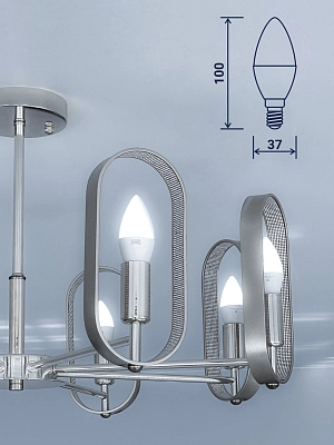 Лампа светодиодная 9W E14 свеча 6500K 220V (TANGO LED C37-9W-E14-WW) TANGO