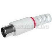 ШТЕКЕР TV Пластик Без пайки Белый Прямой PROCONNECT