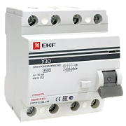 Выключатель дифференциальный УЗО 4Р 40А 30мА ВД-100 ЭКФ PROxima