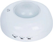 Датчик движения BT-A04 максимальная нагрузка 1200Вт, угол обзора 360°, дальность 6м, IP33, белый VKL electric