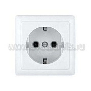 Розетка с/з белый ОП 16А, 220В Wessen Хит (РА16-133В)