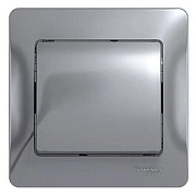 Выключатель 1кл. алюминий СП, 10А (в сборе) GLOSSA