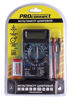 Мультиметр M838 (В838) прозвонка+температура PROCONNECT