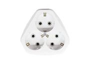 Розетка 3-х местная с/з бел ОП 16А РА16-833 Кунцево