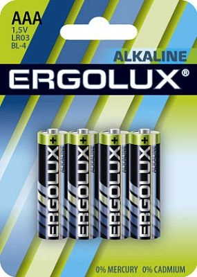 Батарейка LR 03 / ААА ERGOLUX Alkaline BL*4