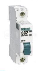 Автоматический выключатель ВА-101 1Р 32А 4.5кА х-ка С DEKraft
