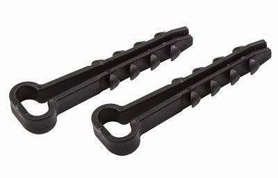 Дюбель-хомут 5-8мм нейлон черный, прямоугольный (уп100шт) REXANT