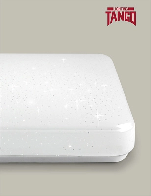 Светильник LED настенно-потолочный "ЗВЕЗДНОЕ НЕБО" 30Вт НБП-Р-2 6500К КВАДРАТ (370*370*78мм, основание 350мм) TANGO РОССИЯ ЦВЕТНАЯ УПАКОВКА