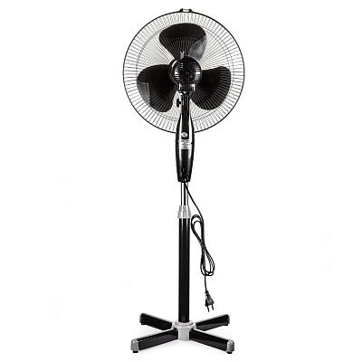 Вентилятор напольный VGF-01 Black, 40 Вт, 3 режима, 90º поворот, чёрный VKL electric (4)