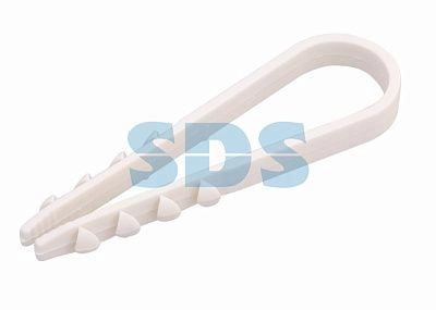 Дюбель-хомут 5-10мм нейлон белый (уп 100 шт.) PROCONNECT (1/10/80)