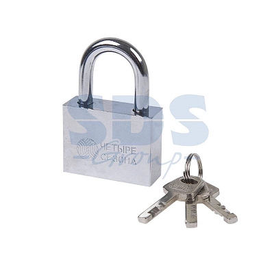 Замок навесной металлический, серия "Сталь" 40 мм Четыре Сезона