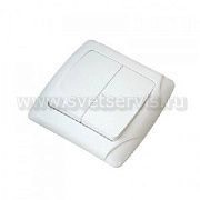 Выключатель 2кл. белый СП, 10А, 220В (М0023) Маргарита