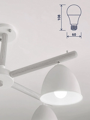 Лампа светодиодная 8W E27 A60 4000K 220V (LED PREMIUM A60-8W-E27-W) Включай