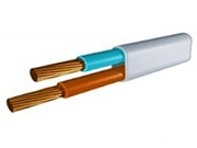 Провод ШВВП 2*0,75 белый (разномер) (НПО Кабель-С) 220В ТУ 27.32.13-002-21180064-2019