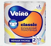 Бумажные полотенца "VEIRO" Классик, 2-сл (2 рул.) (1/12)