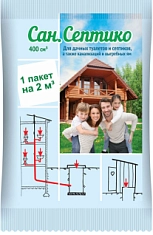 Препарат для дачных туалетов , септиков и выгребных ям 400 куб.см «САН.СЕПТИКО» Ваше хозяйство срок хран. 2г.