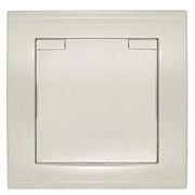 Розетка с/з слон. кость с крышкой СП, 16А, 220В (7948868) Бриллиант