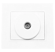 Розетка TV бел. TANGO HOUSE СП 3А, 75 Ом, 5-862Мгц (1/10/200)