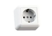 Розетка с/з белый Оптима ОП, 16А, 220В РА16-376 Кунцево