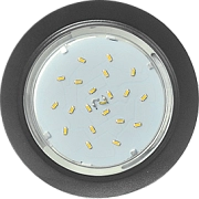 Светильник точечный LM-GX53-MB H4 мет,встр. свет-к, черный матовый, кольцо в комп (без лампы,106*83*38мм) Включай