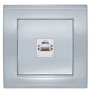 Розетка комп серебро1А, RJ45 (7949858) Бриллиант