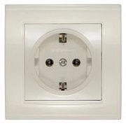 Розетка с/з слон. кость СП, 16А, 220В (7948844) Бриллиант