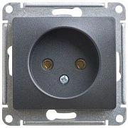 Розетка б/з антрацит СП, 16А (механизм ) GLOSSA