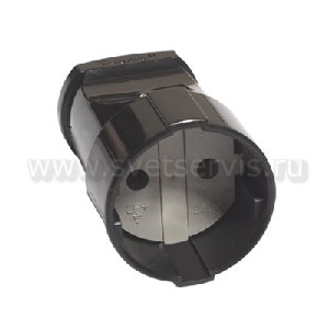 Штепсельное гнездо б/з черный 10А Makel