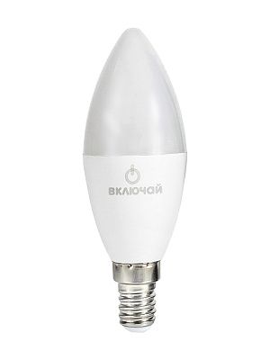 Лампа светодиодная 10W E14 свеча 4000K 220V (LED PREMIUM C37-10W-E14-W) Включай