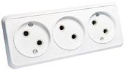 Розетка 3-я б/з белый ОП 16А, 250В, TANGO