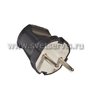 Вилка б/з черная 6А 250В в инд. упаковке Универсал (А0113)