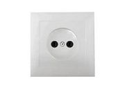 Розетка б/з белый ОП 16А, 220В Wessen Хит (РА10-131В)