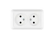 Розетка 2-я б/з белый ОП 16А, 250В, TANGO