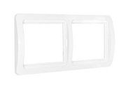 Рамка 2-х местная горизонтальная белая (ВР002Г) Валери