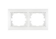 Рамка 2-х местная горизонтальная белый СП TANGO