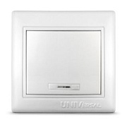 Выключатель 1кл. с подсветкой белый СП, 10А, 220В (С0121) Севиль