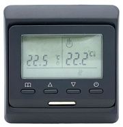 Терморегулятор с дисплеем и автоматическим программированием (3680 Вт) черный Е-51.716BL