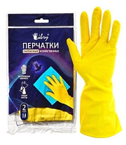 Перчатки латексные хозяйственные ОСОБО ПРОЧНЫЕ р-р М, 48мкм, 40гр, длина 310мм, желтые