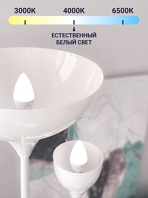 Лампа светодиодная 8W E14 свеча 4000K 220V (LED PREMIUM C37-8W-E14-W) Включай