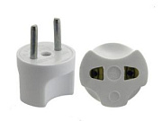 Переходник круглый 6А белый, Велконт