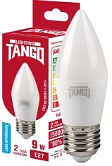 Лампа светодиодная 9W E27 свеча 6500K 220V (TANGO LED-C37-9W-E27-WW) TANGO РОССИЯ
