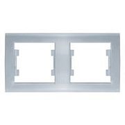 Рамка 2-х местная гор. серебро (7949711) Бриллиант