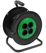 Удлинитель на катушке 40 м 4 гн. ПВС  б/з, 6А, 1300Вт (УХ-6-4-40-К) БелСвет