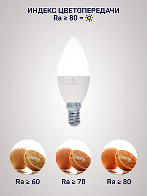 Лампа светодиодная 8W E14 свеча 4000K 220V (LED PREMIUM C37-8W-E14-W) Включай