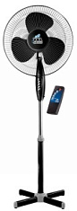 Вентилятор напольный VGF-02-RC Black, 40 Вт, с пультом и таймером, 3 режима, 90º поворот, чёрный VKL electric (4)
