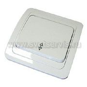 Выключатель 1кл. проходной белый СП, 10А, 220В (В0025) Валери