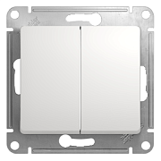 Выключатель 2кл. проходной белый СП, 10А ( механизм) GLOSSA