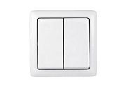 Выключатель 2кл. белый ОП 10А, 220В Wessen Хит (ВА56-232В)