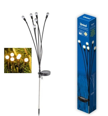 Садовый светильник FIREFLIES (USL-S-820) "Светлячки", 6 светодиодов, теплый белый свет, пластик, 70см Uniel